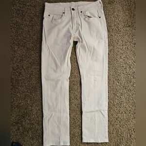 Buffalo David Bitton White Straight-Leg Jeans